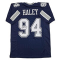 Autographed/Signed Charles Haley Dallas Blue Football Jersey JSA COA