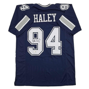 Autographed/Signed Charles Haley Dallas Blue Football Jersey JSA COA