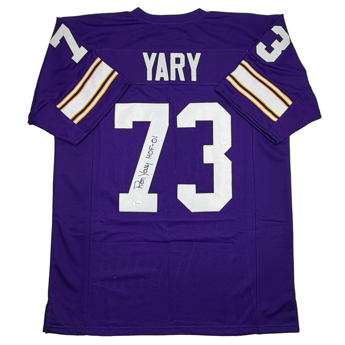 Autographed/Signed Ron Yary HOF 01  Minnesota Purple Football Jersey JSA COA