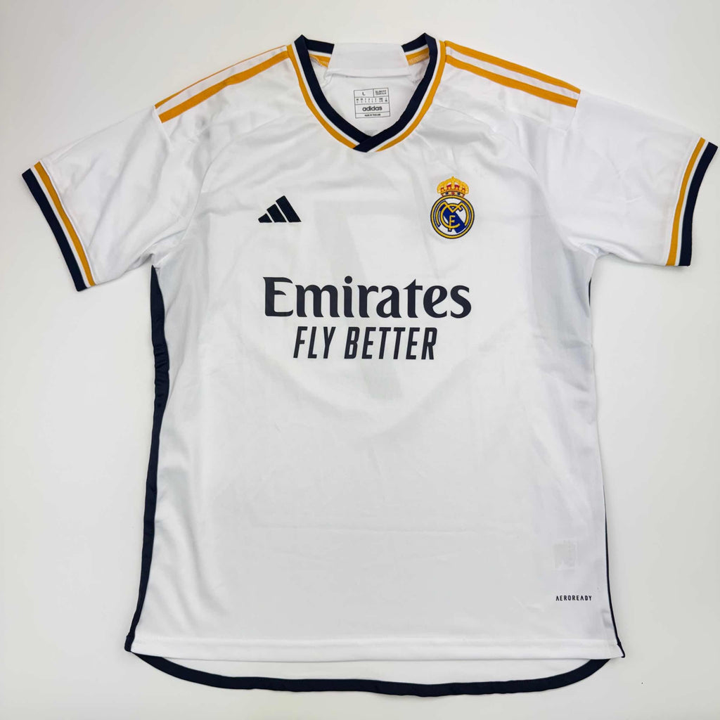 Autographed/Signed Vini Vinicius Jr. Real Madrid White Soccer Jersey Beckett BAS COA