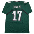 Autographed/Signed Nakobe Dean Philadelphia Green Football Jersey JSA COA