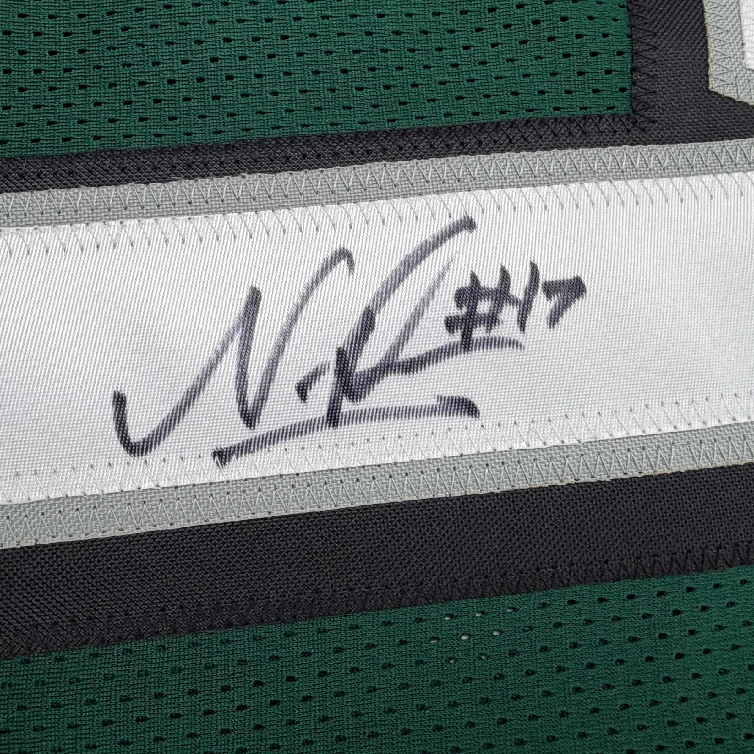 Autographed/Signed Nakobe Dean Philadelphia Green Football Jersey JSA COA