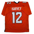 Autographed/Signed R.J RJ Harvey Denver Orange Football Jersey JSA COA