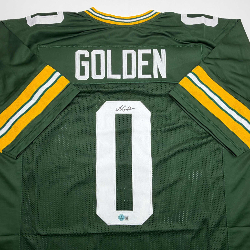 Autographed/Signed Matthew Golden Green Bay Green Football Jersey Beckett BAS COA