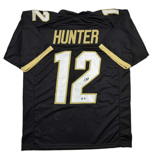 Autographed/Signed Travis Hunter Colorado Black College Football Jersey Beckett BAS COA