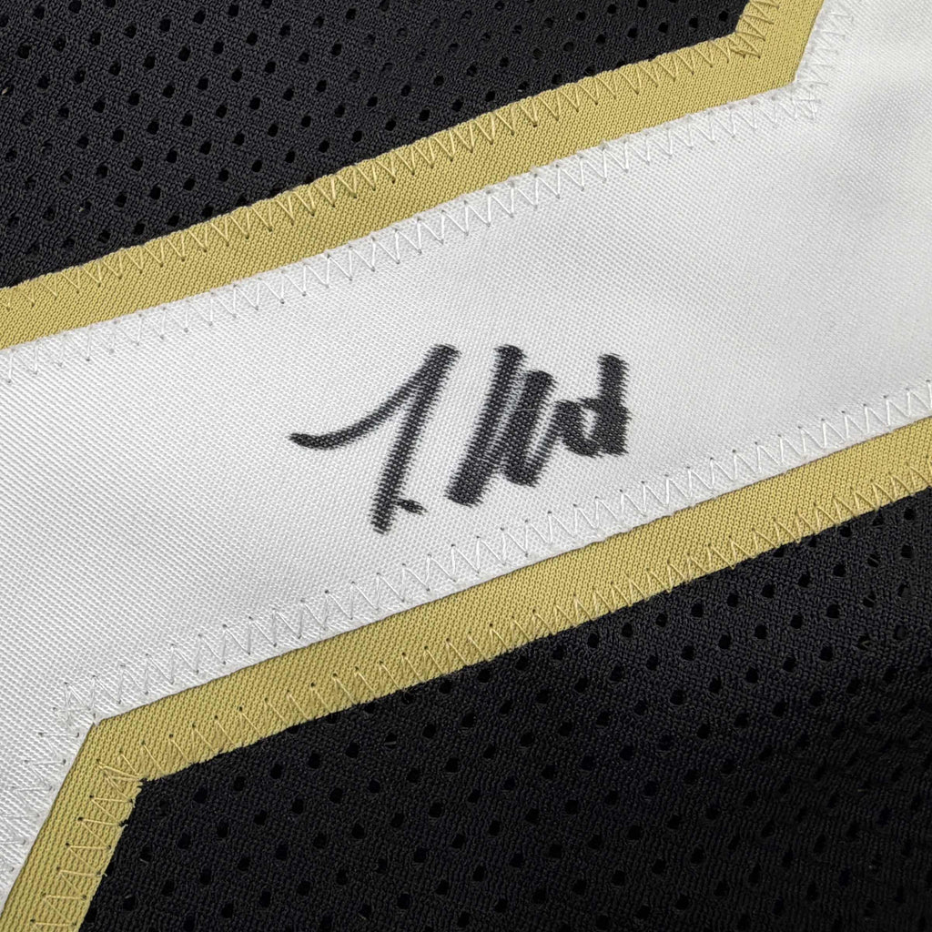 Autographed/Signed Travis Hunter Colorado Black College Football Jersey Beckett BAS COA