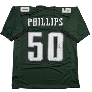 Autographed/Signed Jaelan Phillips Philadelphia Midnight Green Football Jersey PSA/DNA COA