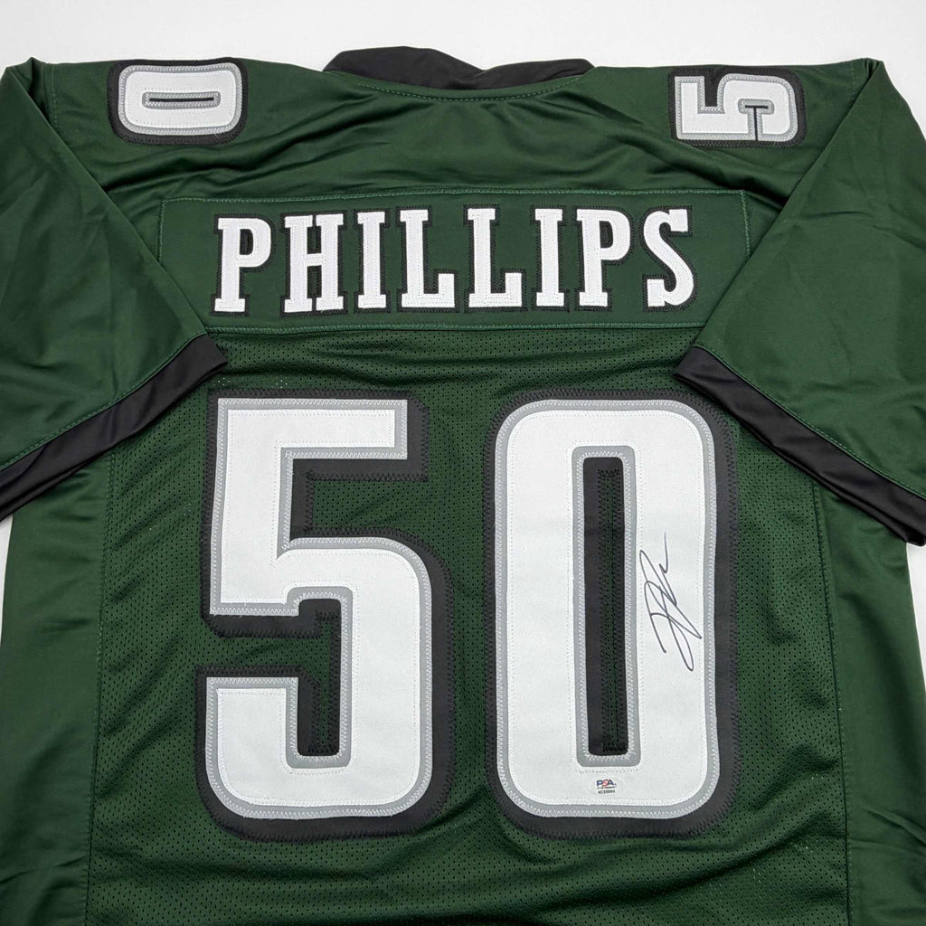 Autographed/Signed Jaelan Phillips Philadelphia Midnight Green Football Jersey PSA/DNA COA
