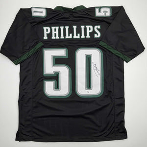 Autographed/Signed Jaelan Phillips Philadelphia Black Football Jersey PSA/DNA COA