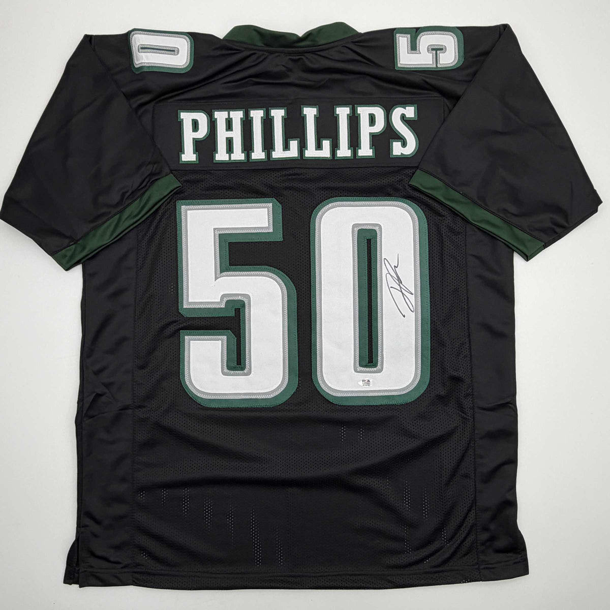 Autographed/Signed Jaelan Phillips Philadelphia Black Football Jersey PSA/DNA COA