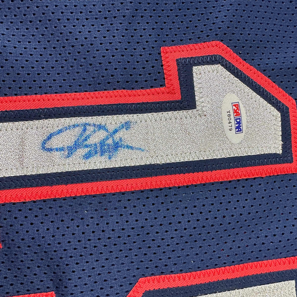 Autographed/Signed Vince Carter New Jersey NJ Navy Blue Basketball Jersey PSA/DNA COA