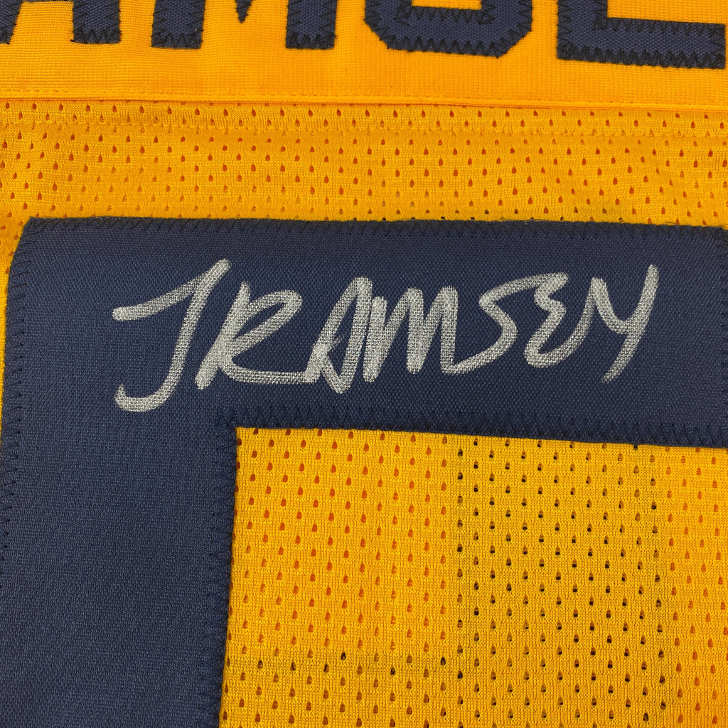 Autographed/Signed Jalen Ramsey Los Angeles LA Yellow Color Rush Football Jersey JSA COA