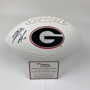 Autographed/Signed Kirby Smart Georgia Bulldogs Full Size FS F/S White Panel Logo College Football Fanatics COA