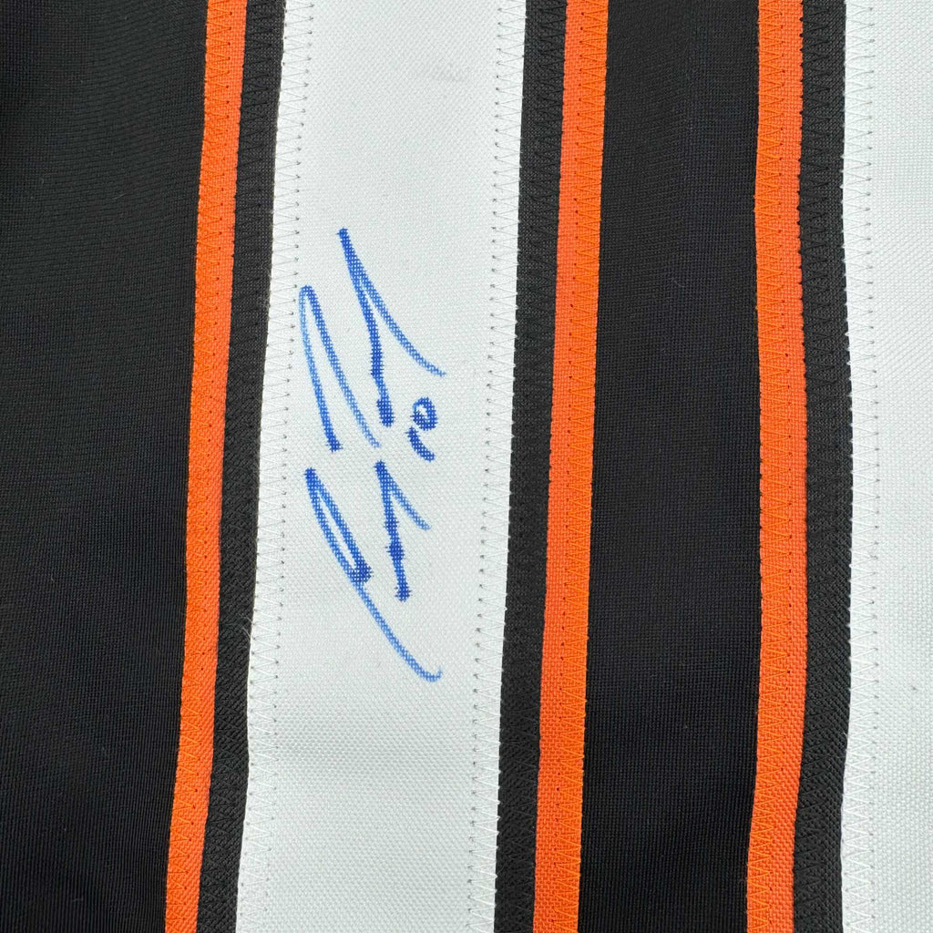 Framed Autographed/Signed Corey Perry 35x39 Anaheim Black Hockey Jersey JSA COA