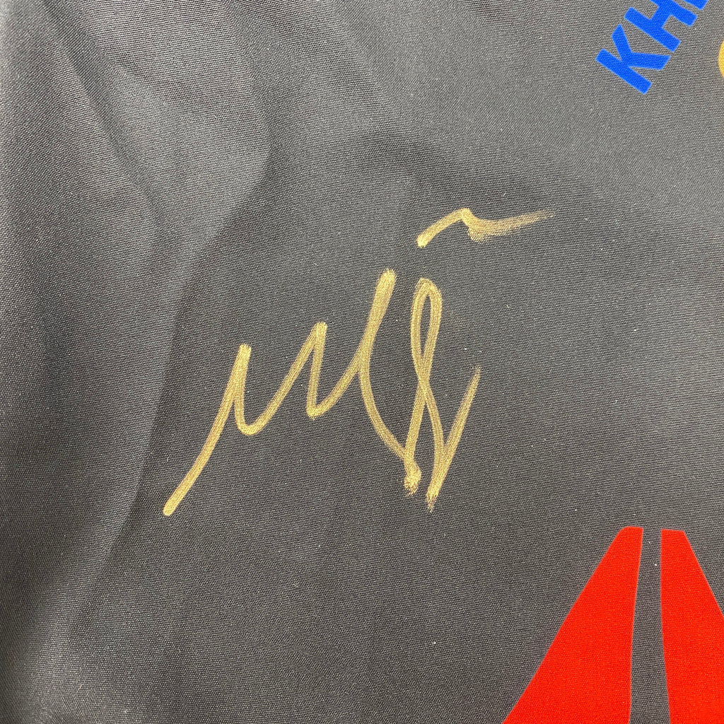 Autographed/Signed Khamzat Borz Chimaev UFC MMA Ultimate Fighting Black Trunks PSA/DNA COA