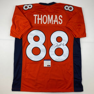 Autographed/Signed Demaryius Thomas Denver Broncos Orange Football Jersey PSA/DNA COA