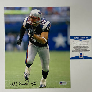 Autographed/Signed Mike Vrabel New England Patriots 8x10 Football Photo Beckett BAS COA #2