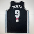Autographed/Signed Tony Parker San Antonio Black Basketball Jersey JSA COA