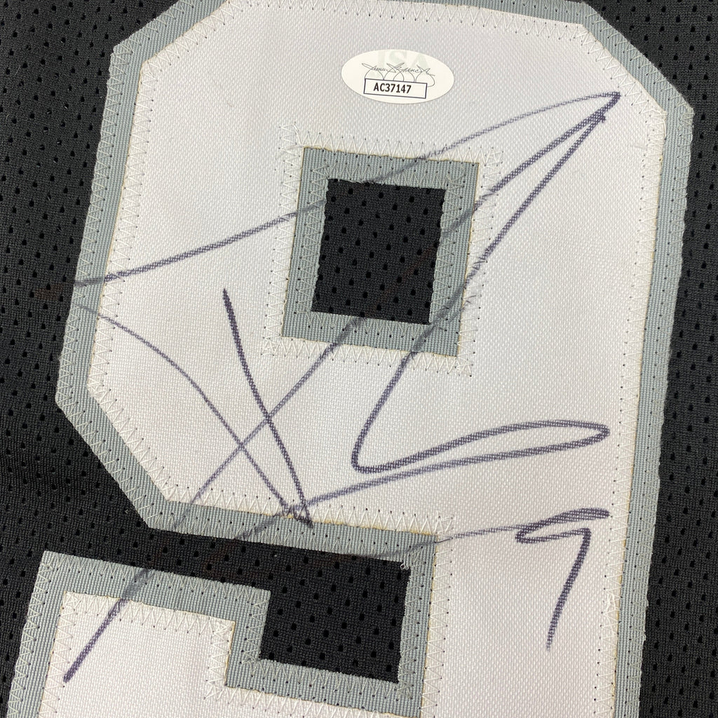 Autographed/Signed Tony Parker San Antonio Black Basketball Jersey JSA COA