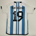 Autographed/Signed Sergio Kun Aguero Argentina Blue Soccer Futbol Jersey Beckett BAS COA