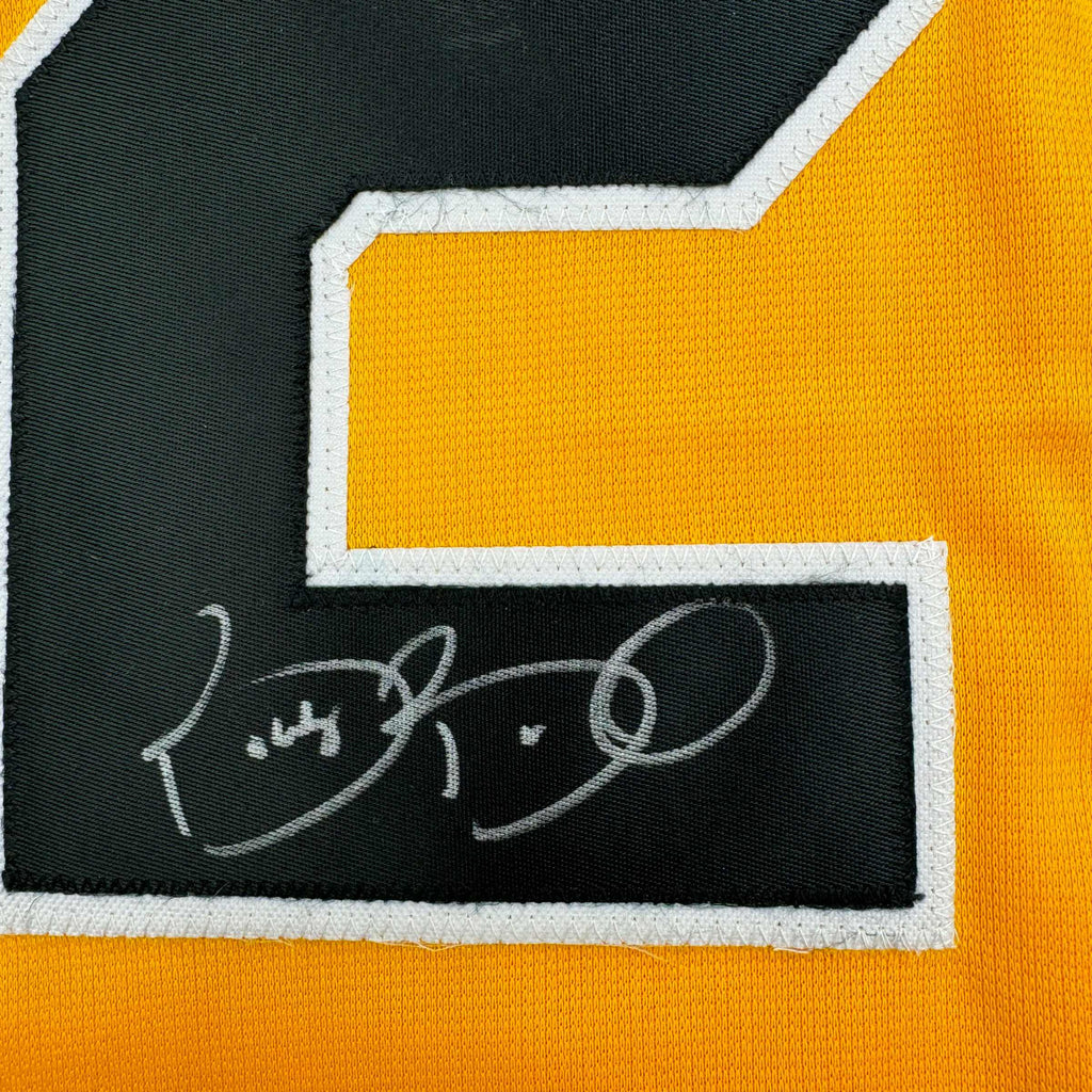 Framed Autographed/Signed Bobby Bonilla 35x39 Pittsburgh Pirates Yellow Baseball Jersey JSA COA