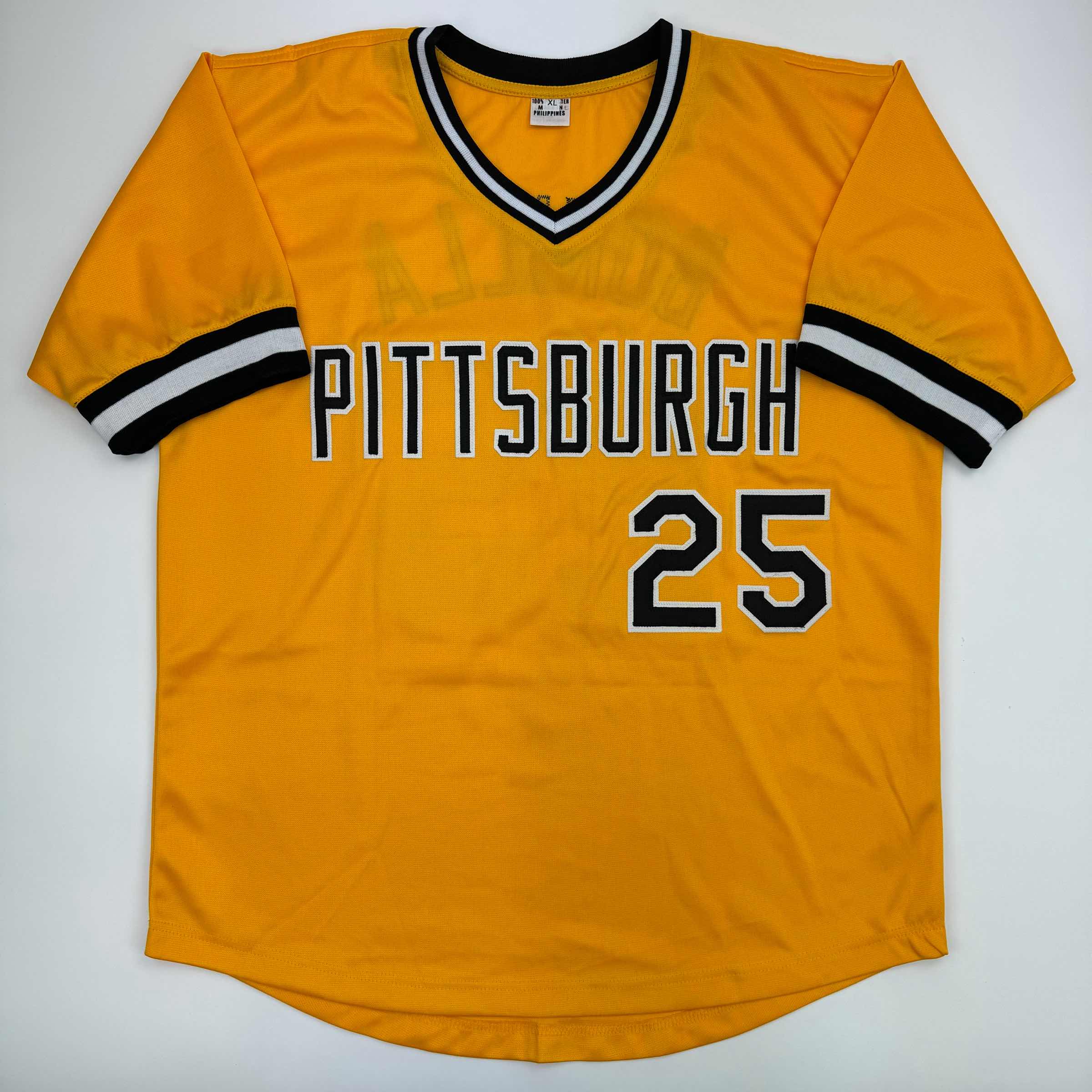 Autographed/Signed Bobby Bonilla Pittsburgh Pirates Yellow Baseball Jersey JSA COA