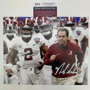 Autographed/Signed Nick Saban Alabama Crimson Tide 8x10 College Football Photo JSA COA #4