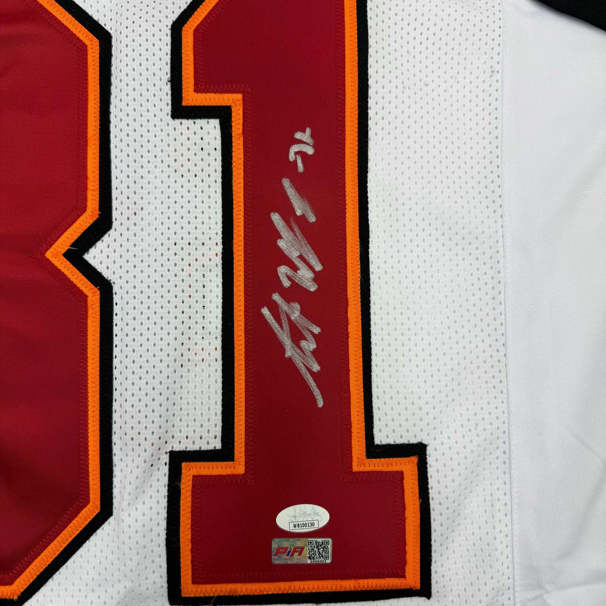 Framed Autographed/Signed Antoine Winfield Jr 35x39 Tampa Bay White Football Jersey JSA COA