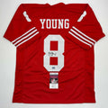 Autographed/Signed Steve Young San Francisco Red Football Jersey JSA COA