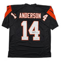 Autographed/Signed Ken Anderson Cincinnati Black Football Jersey Beckett BAS COA