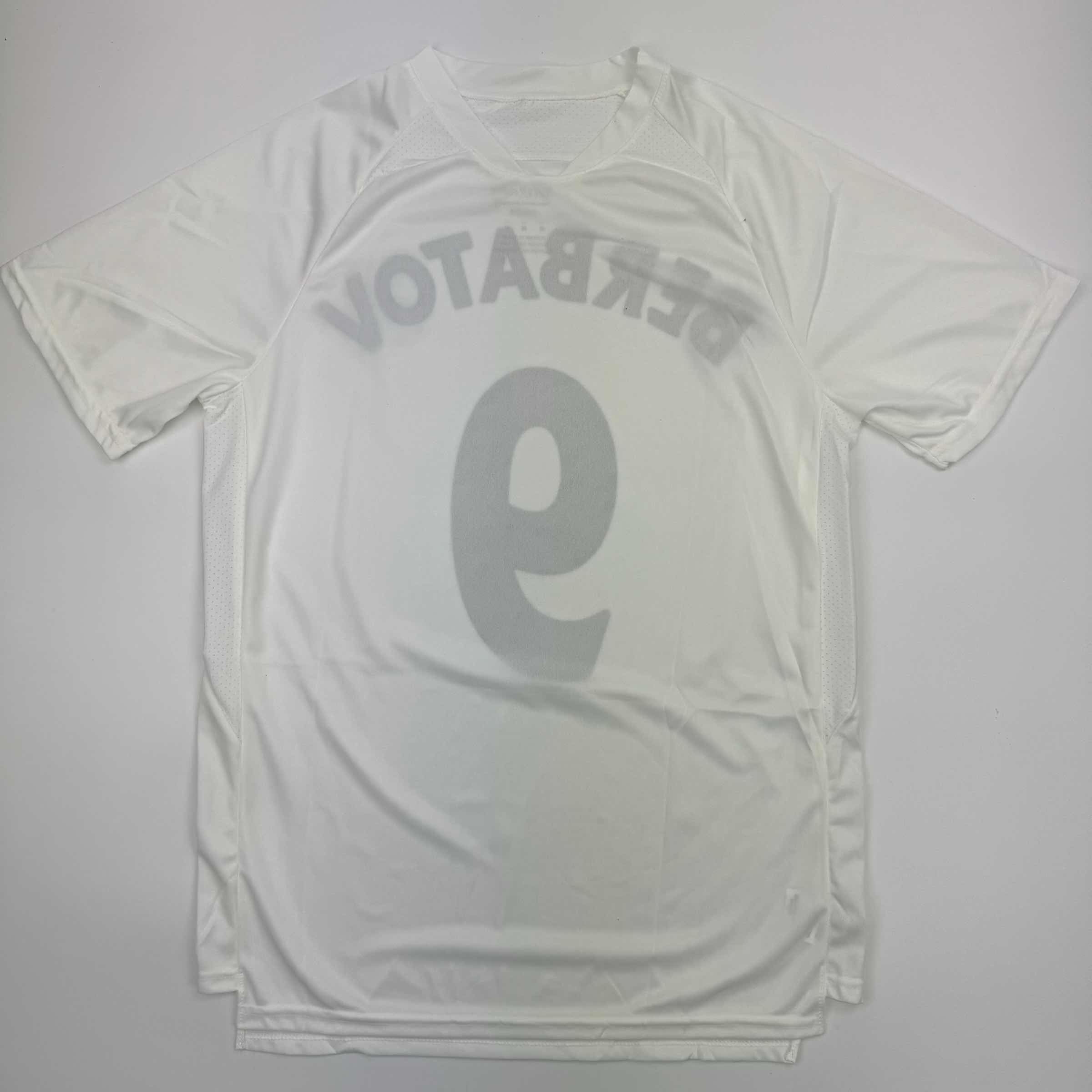 Autographed/Signed Dimitar Berbatov Tottenham White Soccer Jersey Beckett BAS COA