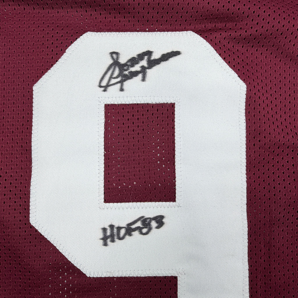 Autographed/Signed Sonny Jurgensen HOF 83 Washington Burgundy Football Jersey Beckett BAS COA