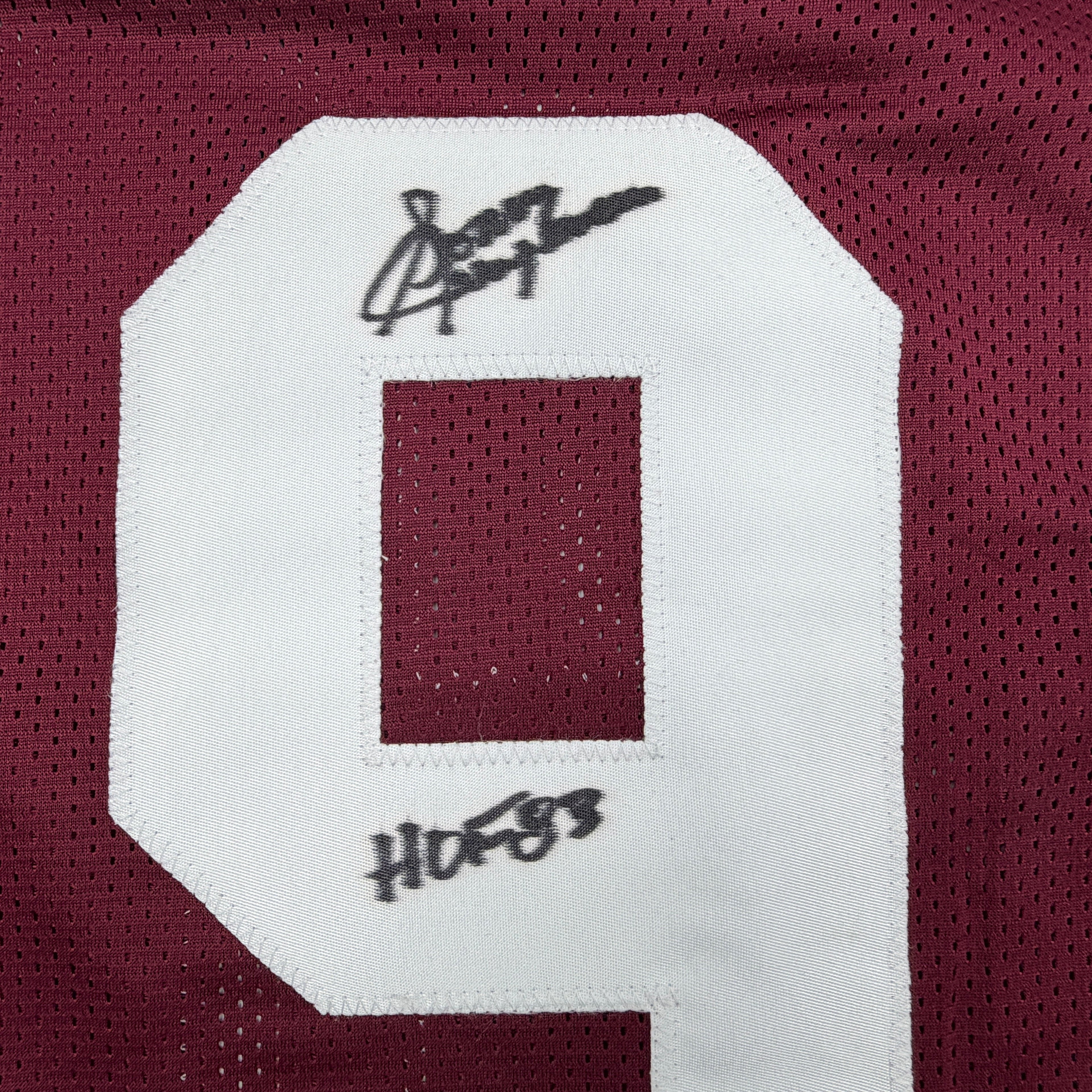 Autographed/Signed Sonny Jurgensen HOF 83 Washington Burgundy Football Jersey Beckett BAS COA