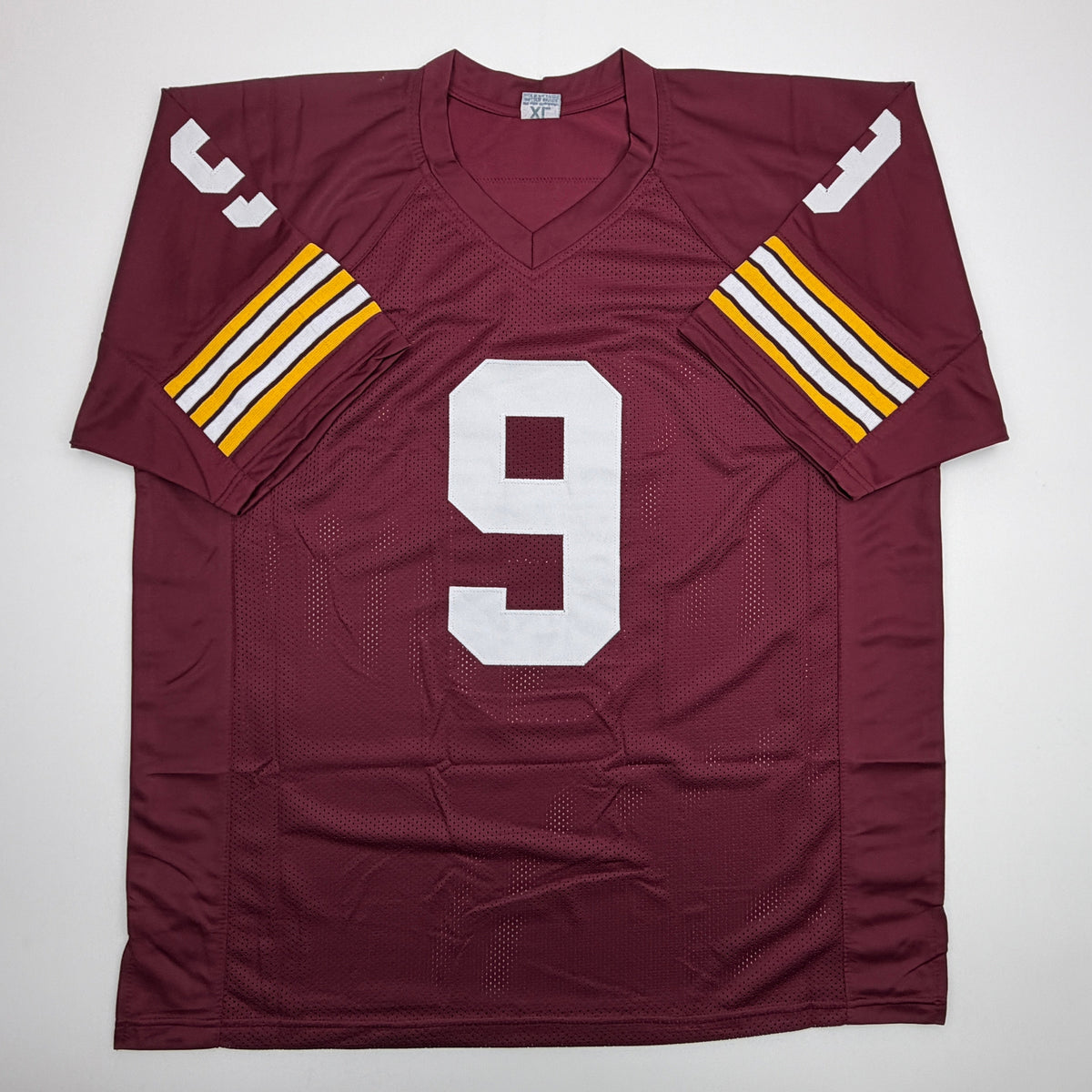 Autographed/Signed Sonny Jurgensen HOF 83 Washington Burgundy Football Jersey Beckett BAS COA