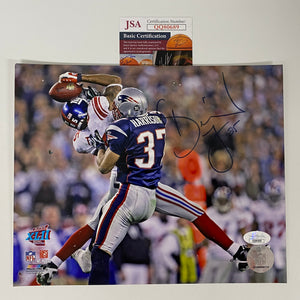 Autographed/Signed David Tyree The Catch Super Bowl XLII New York Giants 8x10 Football Photo JSA COA