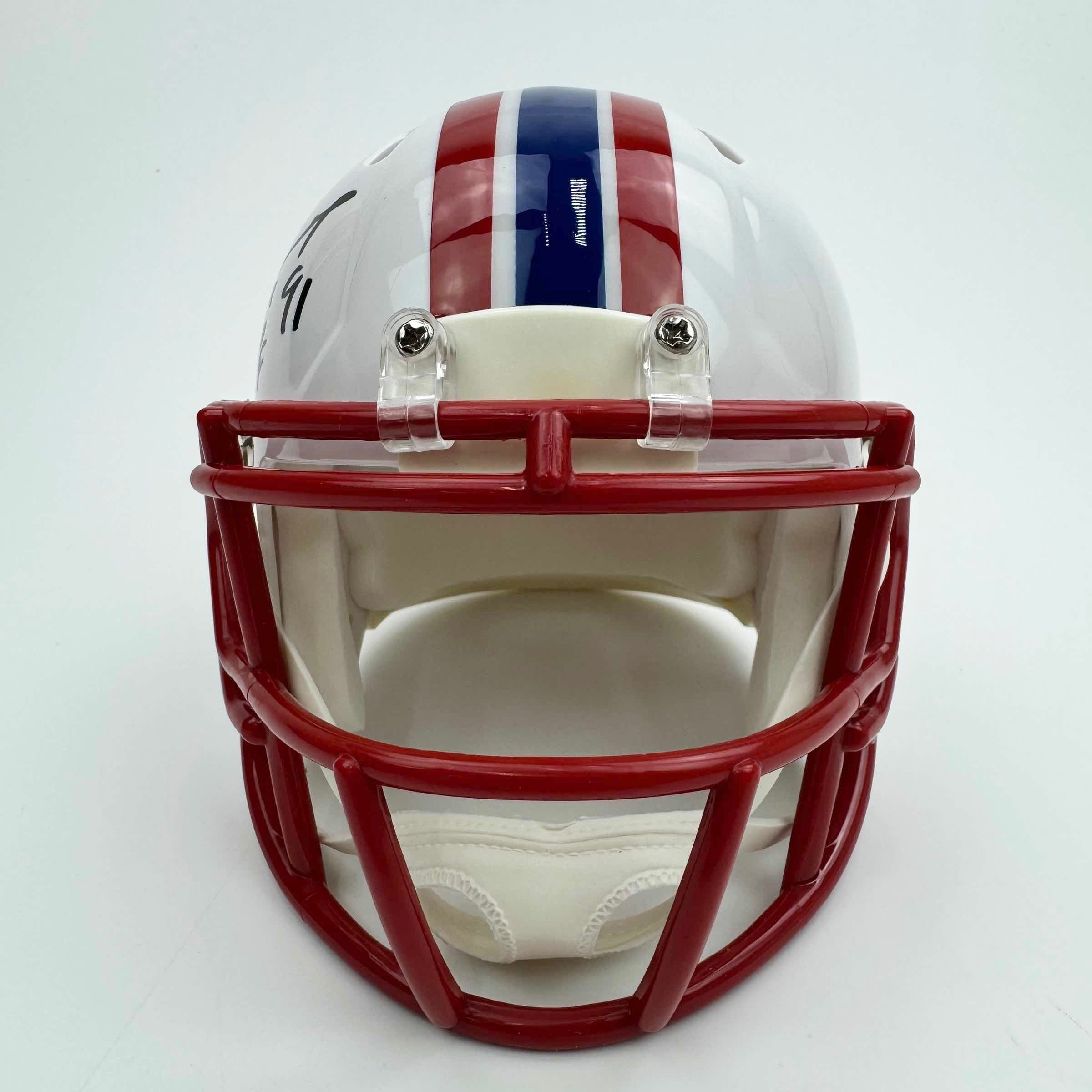 Autographed/Signed Earl Campbell Houston Oilers Mini Football Helmet JSA COA