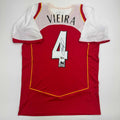 Autographed/Signed Patrick Vieira Arsenal Red Soccer Jersey Beckett BAS COA