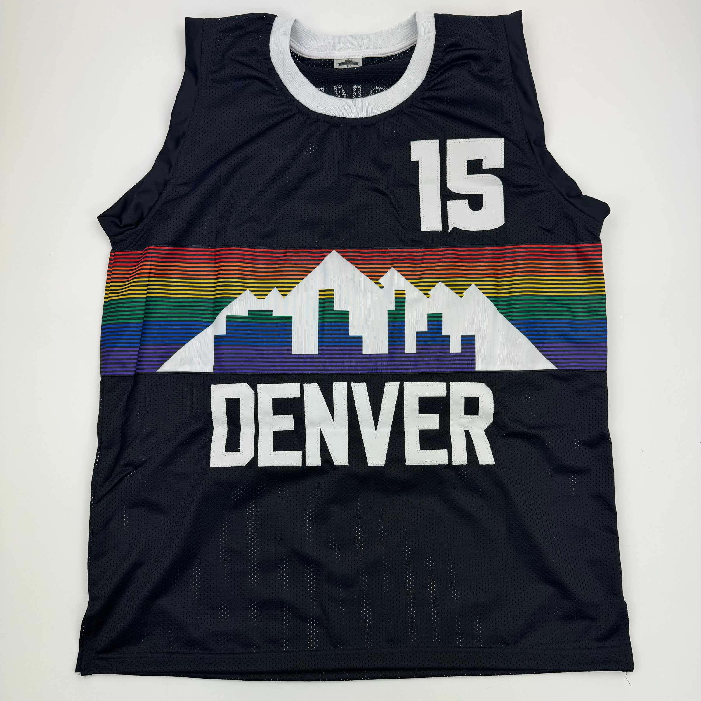 Autographed/Signed Nikola Jokic Denver Black Rainbow Basketball Jersey JSA COA