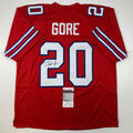 Autographed/Signed Frank Gore Buffalo Red Football Jersey JSA COA