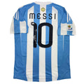 Autographed/Signed Lionel Leo Messi Argentina Blue/White Soccer Jersey Beckett BAS COA