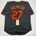 Autographed/Signed Vladimir Guerrero Baltimore Black Baseball Jersey JSA COA