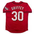 Autographed/Signed Ken Griffey Jr. Cincinnati Red Baseball Jersey Beckett BAS COA