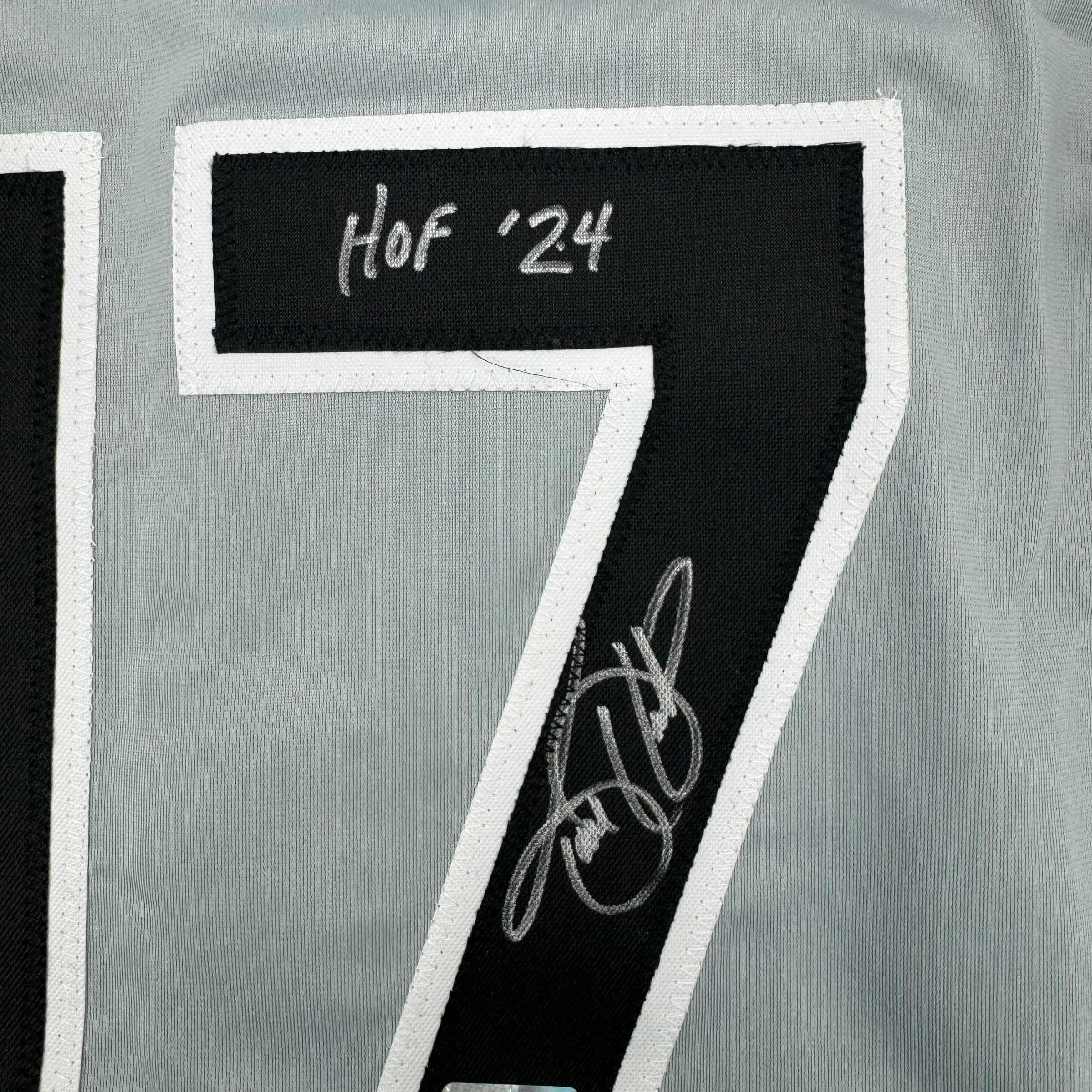 Autographed/Signed Todd Helton HOF 24 Colorado Grey Baseball Jersey Tristar COA