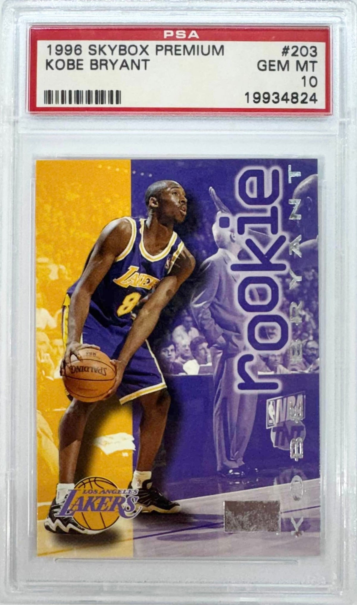 Graded 1996 Skybox Premium Kobe Bryant #203 Rookie RC Basketball Card PSA 10 Gem Mint