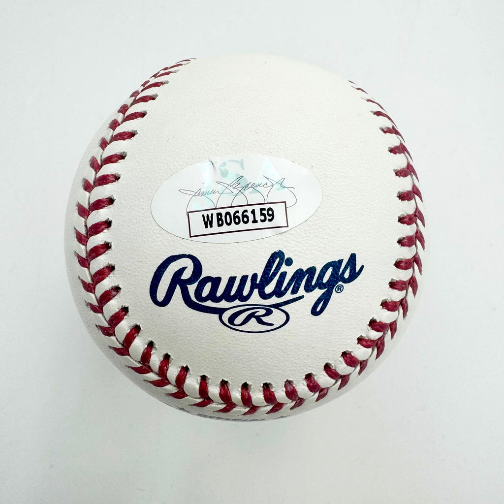 Autographed/Signed Rafael Devers Rawlings Official Major League ROML Baseball JSA COA