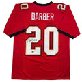 Autographed/Signed Ronde Barber Tampa Bay Red Football Jersey Beckett BAS COA