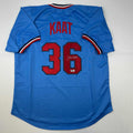Autographed/Signed Jim Kaat Minnesota Light Blue Baseball Jersey Beckett BAS COA