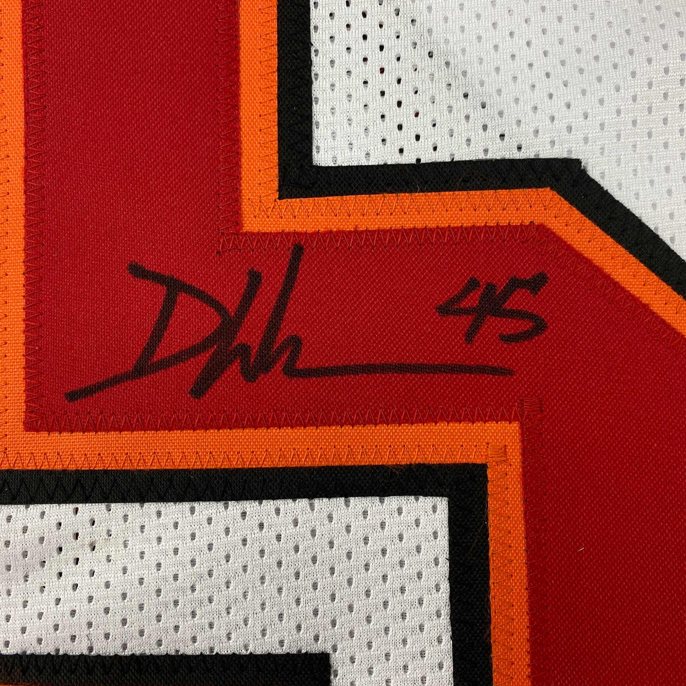 Autographed/Signed Devin White Tampa Bay White Football Jersey Beckett BAS COA