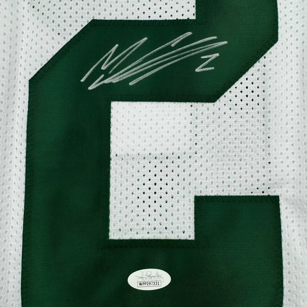 Framed Autographed/Signed Mason Crosby 35x39 Green Bay White Football Jersey JSA COA