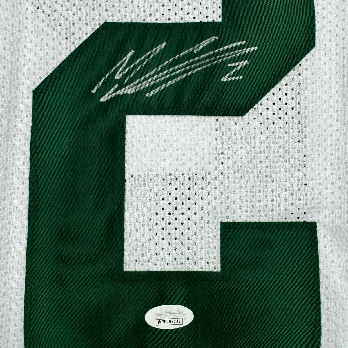 Framed Autographed/Signed Mason Crosby 35x39 Green Bay White Football Jersey JSA COA